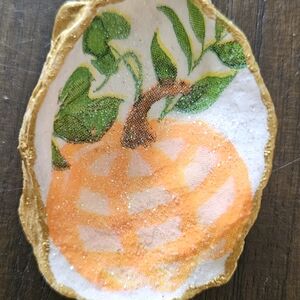 Handcrafted Pumpkin Art with Gold Accents